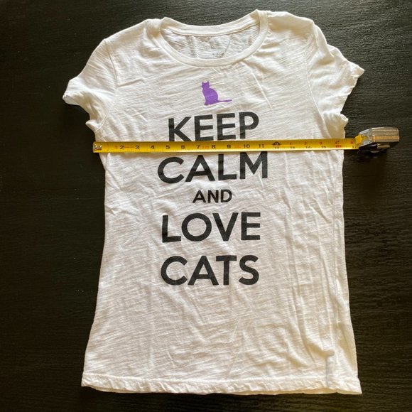 COPY - 😻HP😻 Aero NWOT Keep Calm and Love Cats T-Shirt - Picture 5 of 7